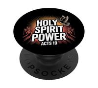 Espíritu Santo Poder Hechos 19 Adoración Cristiana Alabanza Arte PopSockets PopGrip Adhesivo