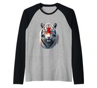 Espíritu Tigre Japonés - Arte de Vida Silvestre Camiseta Manga Raglan