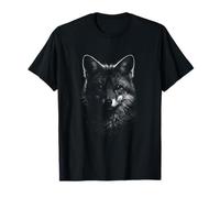 Espíritu Zorro Retrato de un Animal Oscuro del Bosque de la Vida Camiseta