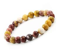 Espiritualmente bien Pulsera de piedra perlas auténticas de 8 mm AA + flor de la vida y una bolsa de regalo. Una verdadera joyería natural - idea de regalo original de Navidad litoterapia, 16.0