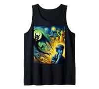 Espíritus atormentados del niño, Noche Estrellada de Van Gogh, Halloween Camiseta sin Mangas