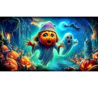 Espíritus de Calabaza de Halloween Papel Reciclado Puzzle 1000 Piezas Juego Familiar Divertido & desafiante Juego para Toda la Familia Regalo para Mujeres y Hombres 70x50cm/1000pcs