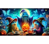 Espíritus de Calabaza de Halloween Papel Reciclado Puzzle 1000 Piezas Juegos educativos Juego Familiar Divertido & desafiante Idea Adultos y niños 38x52cm/1000pcs