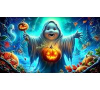 Espíritus de Calabaza de Halloween Puzzle 1000 Piezas Papel Reciclado Juegos educativos Juego desafiante para Adultos y niños de 12 años y más 38x52cm/1000pcs