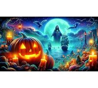 Espíritus de Calabaza de Halloween Puzzle de 1000 Piezas para Adultos - Juego Familiar Divertido & Estimulante Idea Actividad para casa 38x52/1000pcs