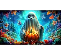 Espíritus de Calabaza de Halloween Puzzle de 1000 Piezas para Adultos - Juego Familiar Divertido & Estimulante Idea Actividad para casa 38x26/1000pcs