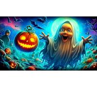 Espíritus de Calabaza de Halloween Puzzle de 1000 Piezas para Adultos - Juego Familiar Divertido & Estimulante Idea Actividad para casa 38x52/1000pcs