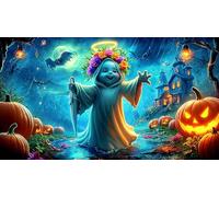 Espíritus de Calabaza de Halloween Puzzle de 1000 Piezas para niños - Juego Divertido & Estimulante para Adultos y Familia 38x52/1000pcs