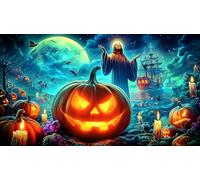 Espíritus de Calabaza de Halloween Puzzle para Adultos y niños 1000 Piezas Juego desafiante Regalo Divertido & Actividad en casa para decoración Mural y Regalos 38x52cm/1000pcs