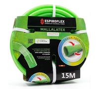 ESPIROFLEX Manguera de Jardín 15 Metros de PVC Plastificado 5/8" para Riegos Domésticos y Uso Alimentario | Manguera de Agua Flexible Reforzada con Malla de Poliéster | Modelo Mallalatex