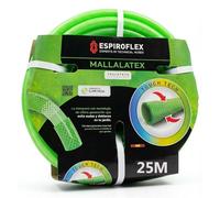 ESPIROFLEX Manguera de Jardín 25 Metros de PVC Plastificado 3/4" para Riegos Domésticos y Uso Alimentario | Manguera de Agua Elástica y Flexible Reforzada con Malla de Poliéster | Modelo Mallalatex