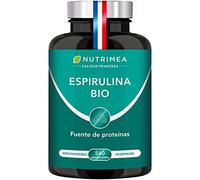 Espirulina Premium - 100% BIO Vegano - Suministro para 6 Meses - 540 comprimidos de 500mg - Sin excipientes ni OGM - Rica en proteínas, hierro y antioxidantes - Nutrimea