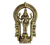 eSplanade Brass Balaji Lord Vishnu Narayan Narayana Moorti Murti Idol Estatua orando para Pooja - Decoración del hogar (7 Pulgadas de Altura)