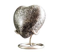 Esplanade Brass Mini Cremation Urna en forma de corazn recipiente de bote de jarro de recuerdo del corazn | Pequea urna para cenizas funerarias en