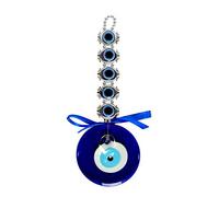 ESPLANADE Colgante de cristal contra el mal de ojo para puerta de coche para buena suerte y prosperidad (azul, grande)