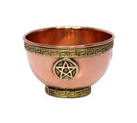 eSplanade Cuenco de cobre pentáculo de 3 pulgadas, ideal para uso en altar, uso ritual, quemador de incienso, cuenco para manchas, cuenco de decoración, cuenco de ofrenda