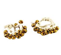 eSplanade Dance Ghungroo (15 + 15) Cadena de algodón blanco Ghungroo | Bell, Ghungru 1 Line Hilo de algodón blanco, Ghungroo 1 Line | Paijania | Pazeb | Danza clásica india kathak