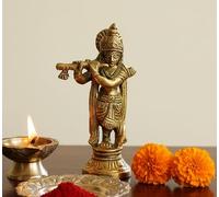 ESPLANADE Estatua de latón de Krishna | Ídolo Gopal Gopala Murti Idol (3.5 Pulgadas Krishna)