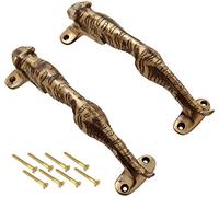 ESPLANADE - Jaguar/Tiger - Tiradores de puerta de latón | Decoración del hogar | Decoración de puerta | Tirador de puerta | Accesorios de puerta | Juegos de manijas de puerta - 7.5 pulgadas