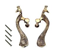 ESPLANADE - Par de manijas de puerta de latón (2 piezas) | Juegos de manijas | Tiradores de puerta | Decoración de puerta - 8 pulgadas