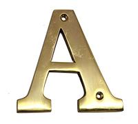 eSplanade Placa de latón para puerta de hotel, con nombre de puerta de pared, letra del alfabeto "A", 4 pulgadas ("A" Alphabet-4")
