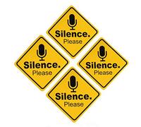 eSplanade Silence Please Sign calcomanía - fácil de montar resistente a la intemperie tinta de larga duración (tamaño -5.5 x 5.5 pulgadas)