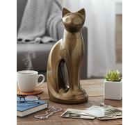 ESPLANADE - Urna de cremación con forma de gato | Urna de entierro funeral conmemorativo de tamaño completo para cenizas | Tamaño: 9 pulgadas.