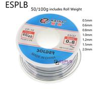 ESPLB 50/100g CF-10 alambre de soldadura estaño 0,5/0,6/0,8/1,0/1,2/1,5/2,0mm rollo limpio colofonia núcleo de soldadura alambre de soldadura tubo de carrete de flujo
