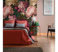 Espléndido Papel Tapiz De Flores Con Opulentas Flores De Peonía Y Un Gran