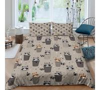 ESPLJQRYX Cute Cartoon Animals Funda Edredon Microfibra 3 Piezas Impresión 3D Cierre de Cute Dibujo Animado Animals Funda de Edredón Fundas de Almohada Transpirable for Ancianos Super King（260x220cm）