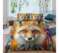 ESPLJQRYX Native American Funda de Edredón Microfibra 3 Piezas Compuesto Impresión 3D Cierre de Native American Funda Edredon Fundas de Almohada Transpirable for niños y niñas Super King（260x220cm）