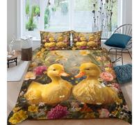 ESPLJQRYX Spring Garden Scene Funda de Edredón Microfibra Juego de 3 Piezas Impresión 3D Cierre de Spring jardín Escena Funda Edredon Funda de Almohada a Juego Lavables for jóvenes Double（200x200cm）