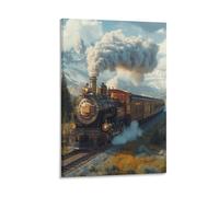 ESPLJQRYX Tren de vapor Cuadro En Lienzo Cuadros Decoracion Pinturas Murales Cuadros Modernos Impresiones Lienzo Para Salon Dormitorios Comedor Pasillo 16x24inch(40x60cm)