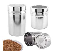 Espolvoreador De Azúcar Glas - Dispensador De Azúcar Y Canela Para Repostería - 3 Piezas Acero Inoxidable Equipo Cocina para Pastelería Cafetería Comida Callejera