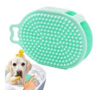 Espolvoreador de baño para perros - Almohadilla de cepillo de lavado multifunción | Limpiador de masaje suave con estructura de mango ergonómico Textura de doble para aseo de animales