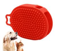Espolvoreador de baño para perros - Almohadilla de cepillo de lavado multifunción | Limpiador de masaje suave con estructura de mango ergonómico Textura de doble para aseo de animales