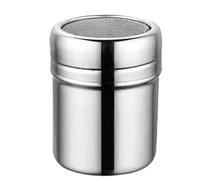 Espolvorecidor de polvo de acero inoxidable, para chocolate, harina, azúcar en polvo, café y cacao con tapa de malla fina, colador de polvo de acero inoxidable, colador de harina, para casa,