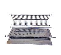 ESPOMASISHOP Escurreplatos de acero inoxidable para empotrar con bandeja recogegotas en varios tamaños 86 76 66 56 cm Made in Italy (56 cm)