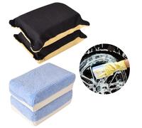 Esponja Antiniebla para Ventana de Coche, Esponja Antivaho para Parabrisas de Coche, Limpieza sin Pelusas ni Rayas, Esponja Antivaho de Doble Cara, Microfibra Absorbente