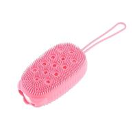 Esponja BañO Cepillo exfoliante del baño de la esponja del exfoliante de la ducha del silicón, cojín de limpieza de la piel, accesorios del cuarto de baño Esponja (Color : B)