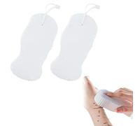 Esponja Baño Exfoliante, Esponja de Baño Exfoliante Ultrasuave Reutilizable, Cepillo de Ducha de Esponja de Baño con Cordón para Mujeres, Hombres, Niños (2x azul)
