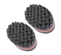 Esponja Curl, 2 Stcs Tweet de Giro de Dos Lados para Hombres Negros para Cabello Rizado (Pequeños agujeros)
