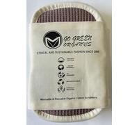 Esponja de algodón orgánico reutilizable de larga duración, paquete de 4, sostenible y respetuosa con el medio ambiente, certificado GOTS, esponjas de limpieza Go Green Organics (17 x 11 cm), color