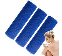 Esponja de baño africana, depurador de espalda neto para ducha 3 piezas de | Depurador de red de ducha Esponjas de baño para mujeres y Azul