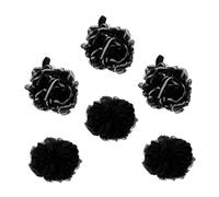 Esponja de Baño de Carbón Vegetal Negra 6 Piezas Pe
