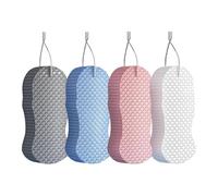 Esponja De Baño De Ducha, Profunda, 4 Piezas, Cepillo Exfoliante Mágico, Esponja De Baño Exfoliante, Removedor De Piel Muerta, Ideal Para Cuerpo Y Rostro