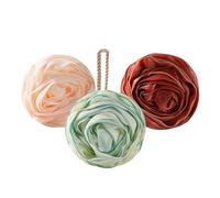 Esponja de baño de flores, esponja de ducha, esponja de baño, esponja exfoliante, esponja de masaje, accesorios de baño para spa, baño, 3 unidades