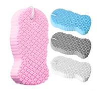 Esponja de baño exfoliante 4 piezas de exfoliante corporal de alta densidad para piel suave, tratamiento de celulitis, ayuda a drenaje linfático, cepillo de masaje, alternativo, uso húmedo o seco, 13