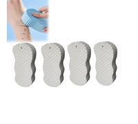 Esponja de Baño Exfoliante Mágica, Esponja de Baño Exfoliante 3D Super Suave, Esponja de Ducha para el Cuerpo, Esponja Exfoliante Quita Pieles Muertas para Adultos Niños (Gris 4pcs)