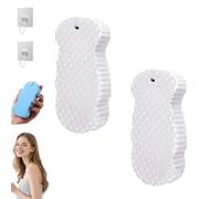 Esponja de baño exfoliante mágica Spirittion, Esponja de baño exfoliante súper suave Newsparkings, Nuevo Eliminador de piel radiante Sparkings, Diseño altamente absorbente para comodidad (2pcs-blanco)